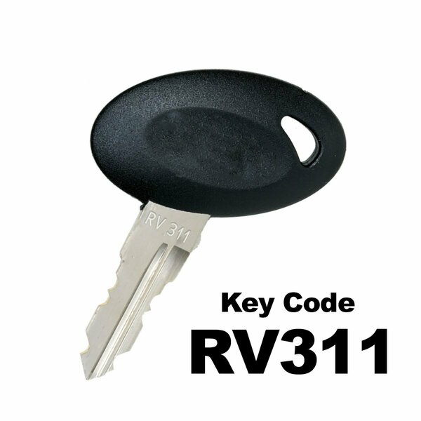 Bauer RV KEY, RV311  , Black, Egg Shaped, Precut KEY-RV-311